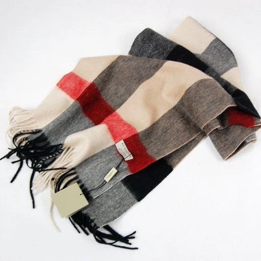 Burberry Exploded Check Multi Color Cashmere Scarf