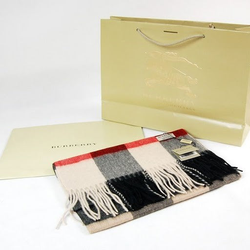 Burberry Exploded Check Multi Color Cashmere Scarf