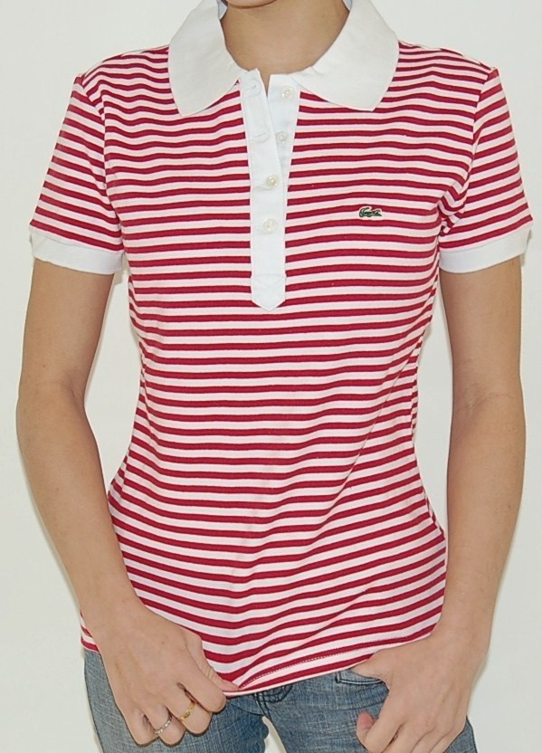 Lacoste  Women's Stripe Short Sleeve Polo Shirt