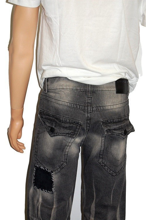 True Religion Patched Geno Slim-Straight Jeans Closeout