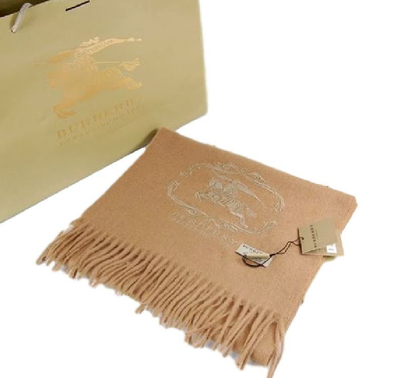 Burberry Classic Solid Cashmere Scarf Carmel Secondary image