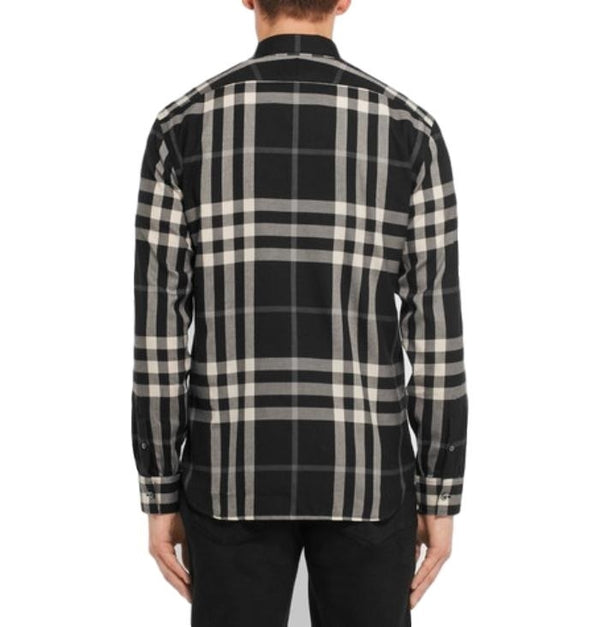 Burberry Brit Men's Long Sleeve Check Shirt Black