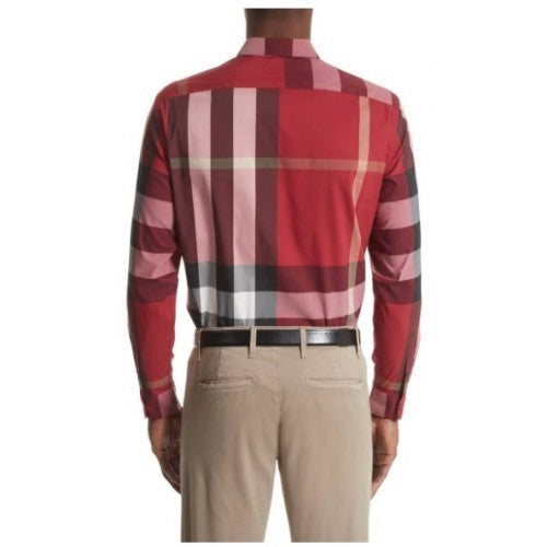Burberry Men's Thornaby Slim Fit Plaid Sport shirt Red Secondary image