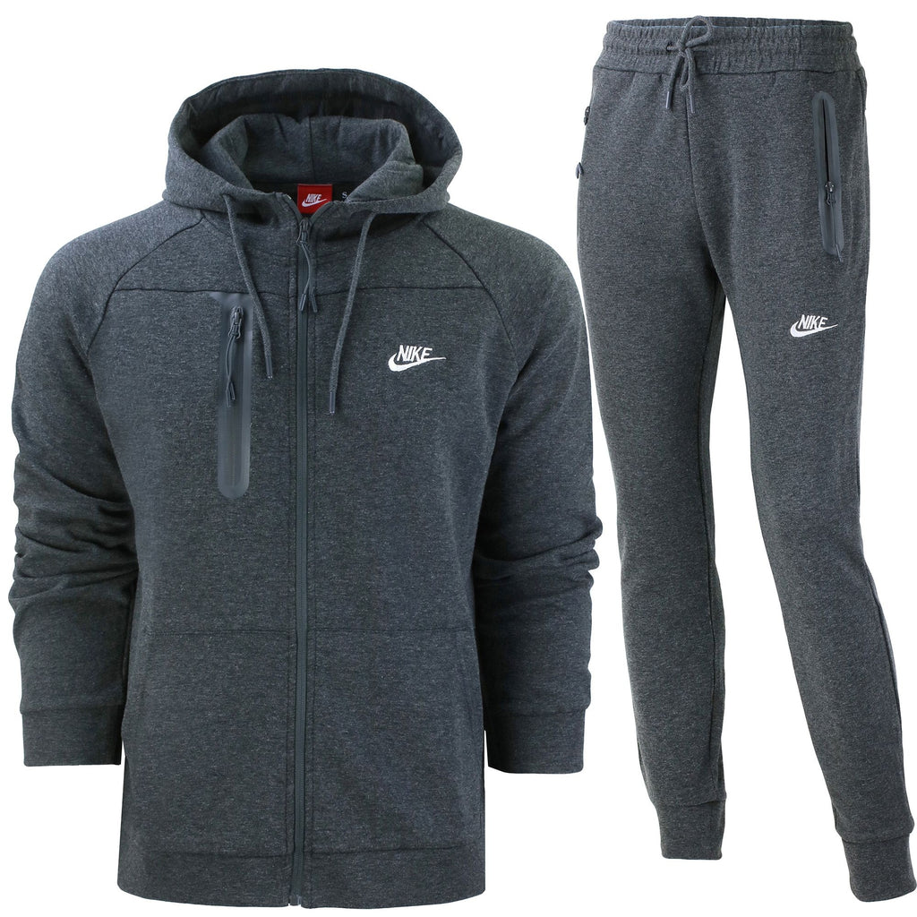 Nike Men's Tech Fleece Full-Zip Hoodie& Pants Charcoal Gray