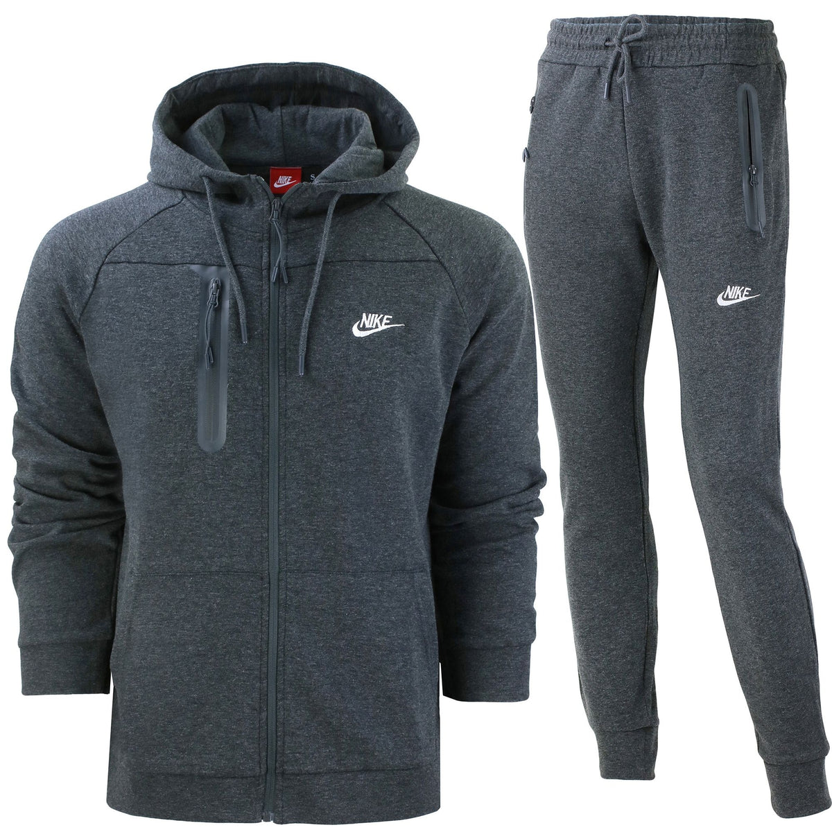 Nike Men's Tech Fleece Full-Zip Hoodie& Pants Charcoal Gray