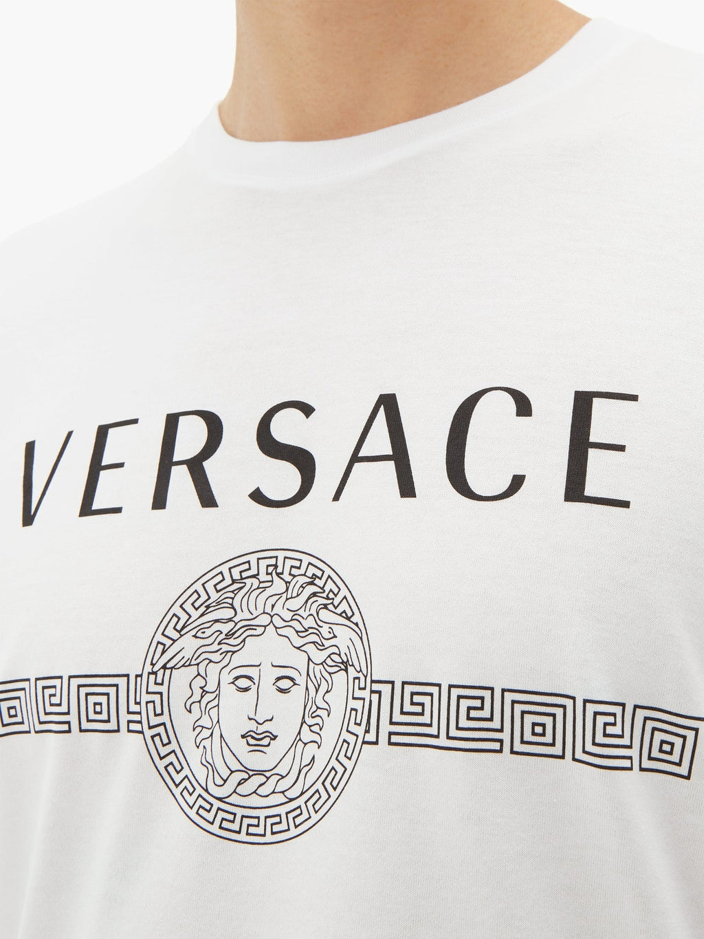 VERSACE Medusa Front Print T Shirt