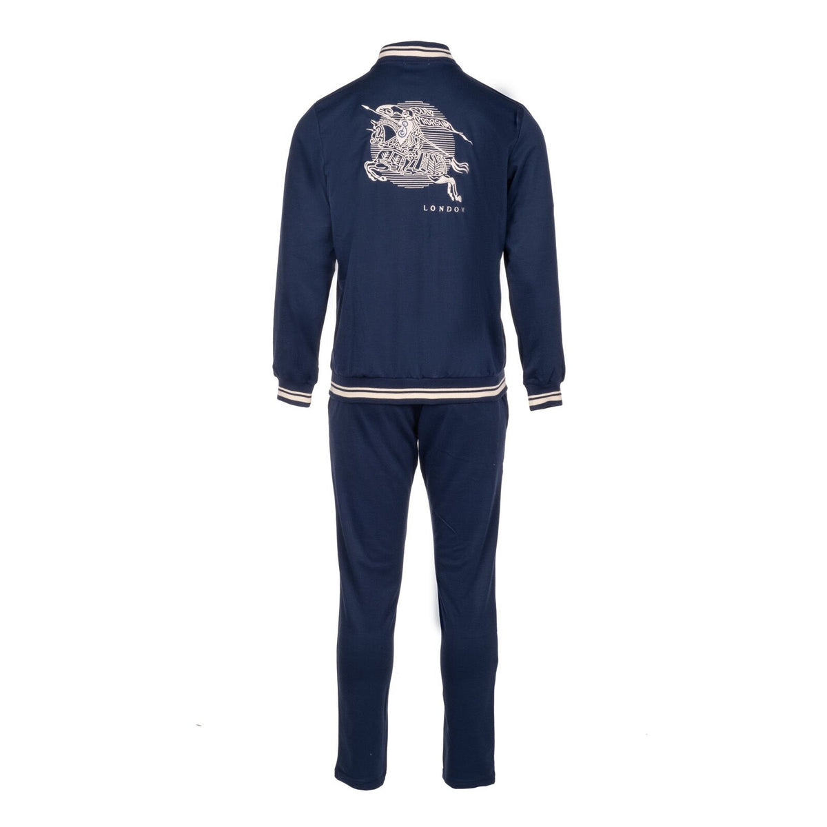 Burberry London Men’s Embroidered Logo Track pants & Jacket Set Navy