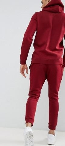 Nike Sportswear Club Fleece Men's Full Zip Hoodie & Pants Set Burgundy