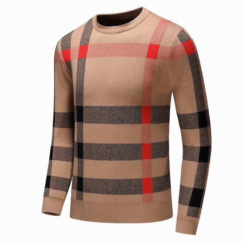 Burberry Men's Signature Check Crew Neck Sweater Main image