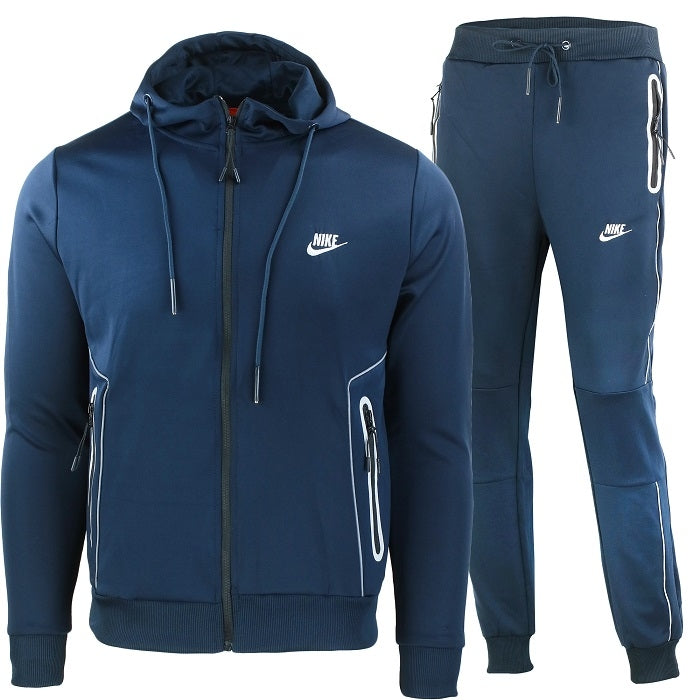 Nike Men's Tech Fleece Zip Hoodie & Pants Set Navy