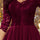 Numoco 210-13 NICOLLE - dress with longer back with lace neckline - plum