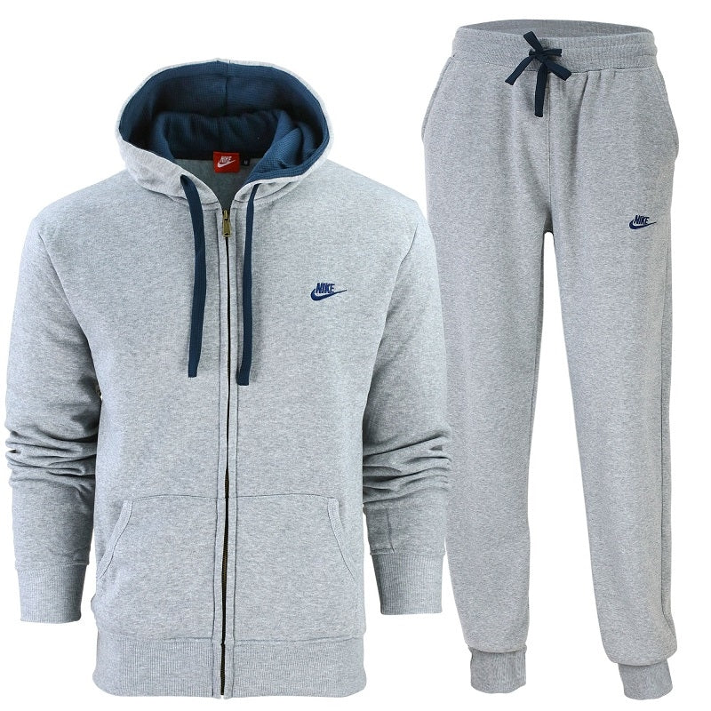 Nike Sportswear Club Fleece Zip Hoodie & Pants Set Gray/Blue Main image
