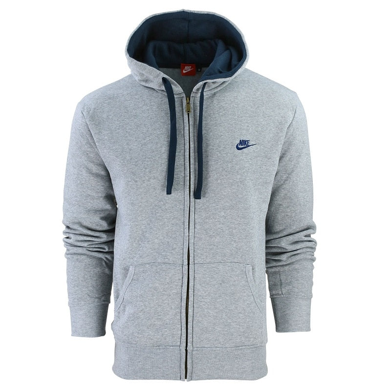 Nike Sportswear Club Fleece Zip Hoodie & Pants Set Gray/Blue