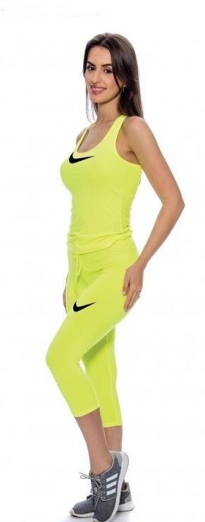 Nike dri fit Capri leggings &Tanktop Set Yellow Main image
