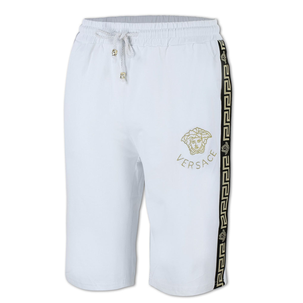 Versace Men's Crew Neck T shirt & Short Set White