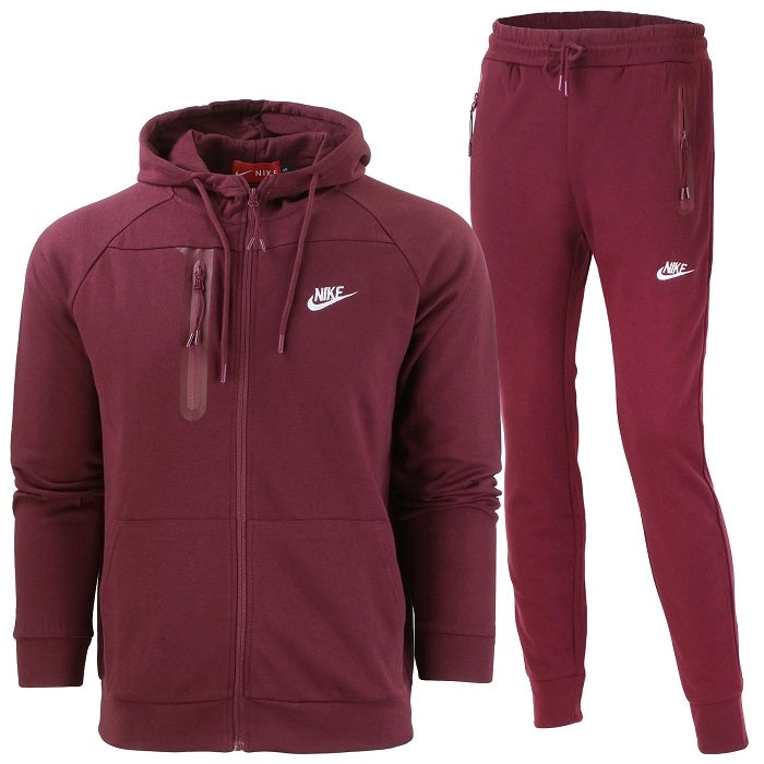 Nike Sportswear Tech Pack Men's Knit Hoodie & Pants Set Burgundy