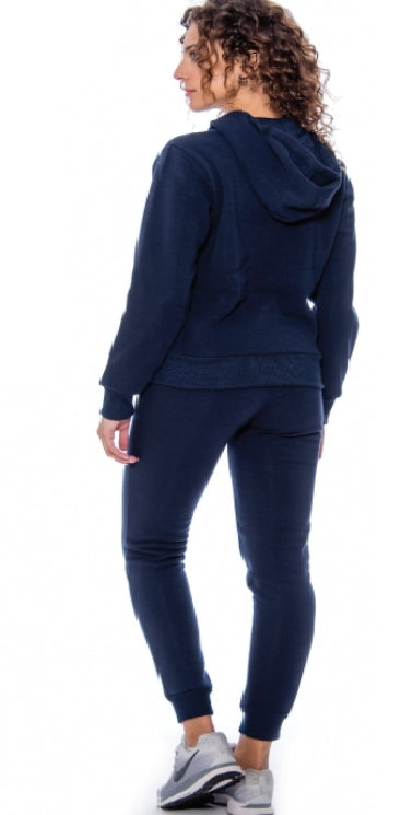 Nike Sportswear Club Fleece Women's Full Zip Hoodie & Pants Set Navy Secondary image