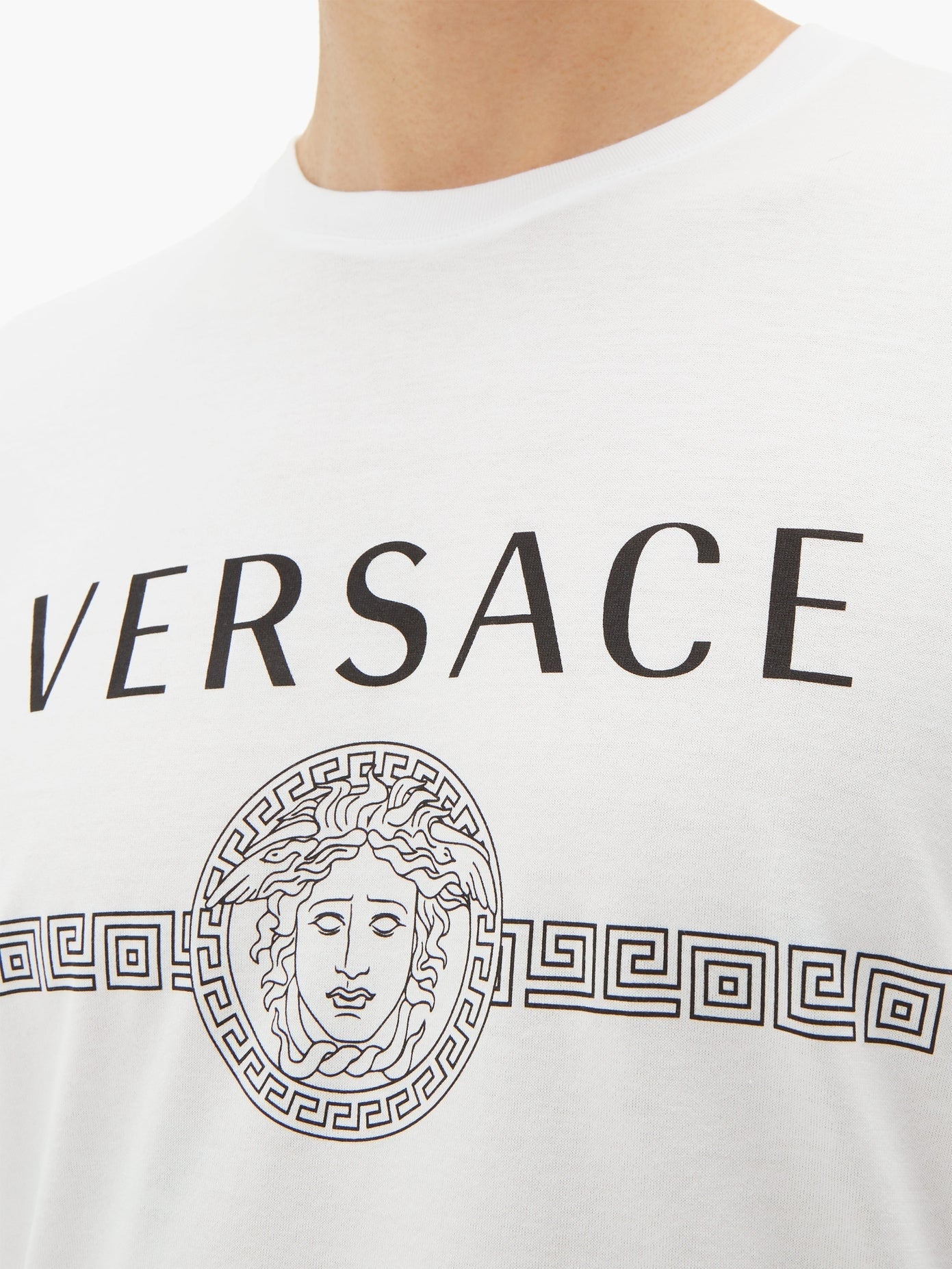 Versace Men's Long-Sleeve Cotton Stretch Crewneck Secondary image