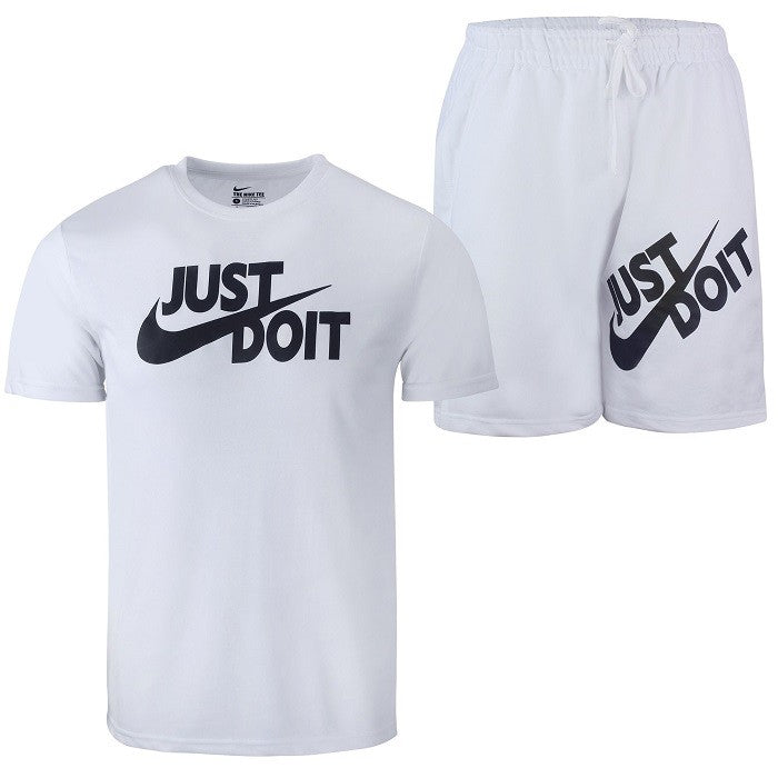 Nike Men's Just Do It Crewneck  Top & Short Set White Main image