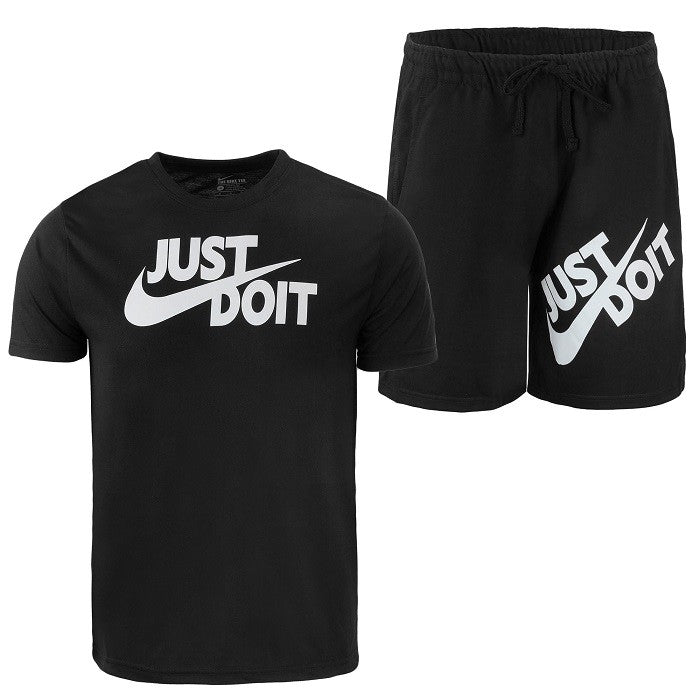 Nike Men's Just Do It Crewneck  Top & Short Set Black Main image