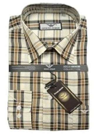 Giorgio Armani Men's Plat  Button Down  Final Sale