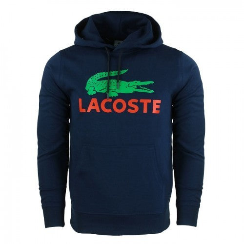 Lacoste Men’s Cotton Fleece Pullover Hoodie & Pants Set Navy