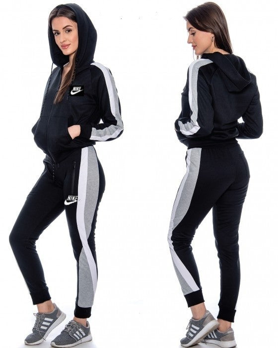 Nike Womens Essential Colorblock Full-Zip Tech Fleece Hoodie & Pants Set Main image