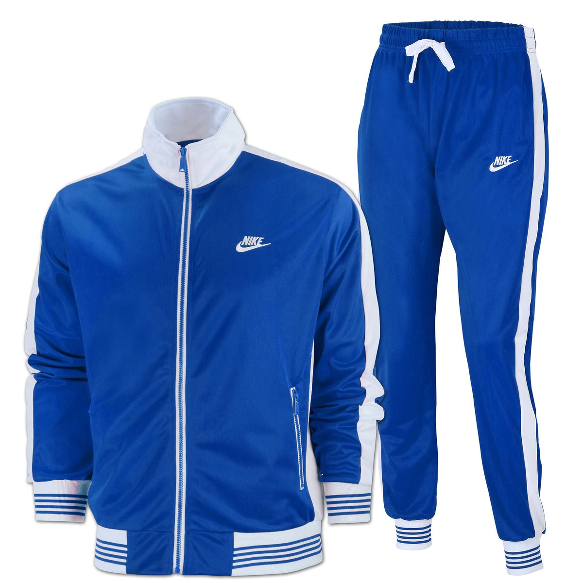 Nike Sportswear  Men's Knit Track Suite 2 Pc Set Royal/White Main image