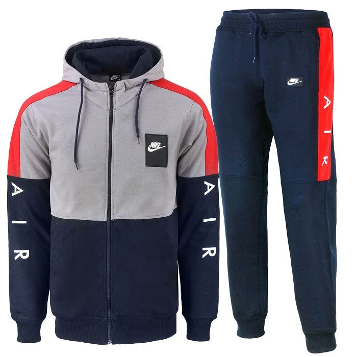 Nike Patch Sportswear Club Fleece Colorblock  Zip  Hoodie & Pants Set Main image