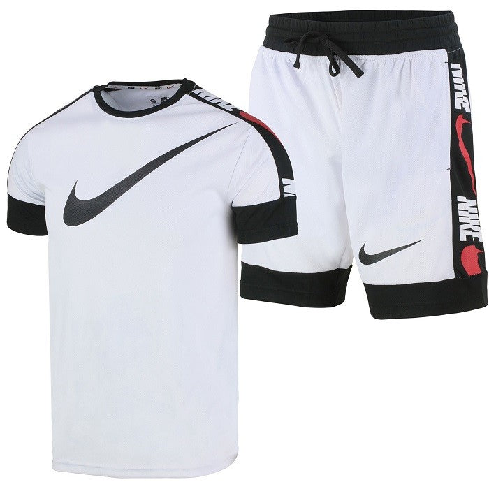 Nike Swoosh Men's Sport Dri-Fit Shorts & T Shirt 2 Pc Set Final Sale