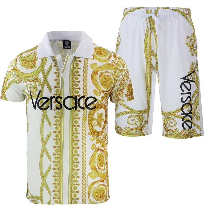 Versace Men's Polo Shirt & Short Set White Main image