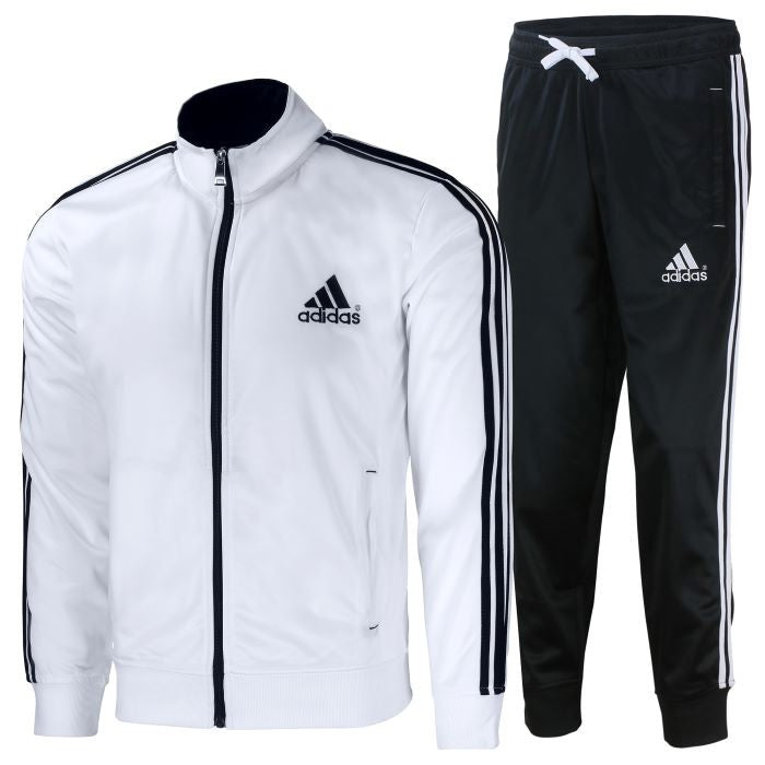 Adidas Two Tone 3-Stripe Tricoat Track Set Jacket & Pants Black/White Main image