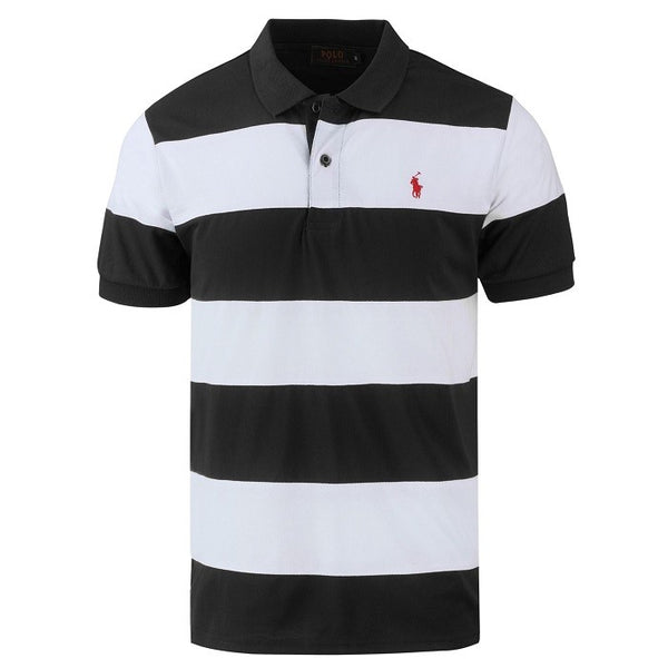 R.L Classic Fit Striped Jersey Polo Shirt