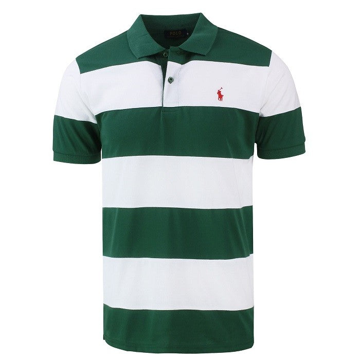 R.L Classic Fit Striped Jersey Polo Shirt
