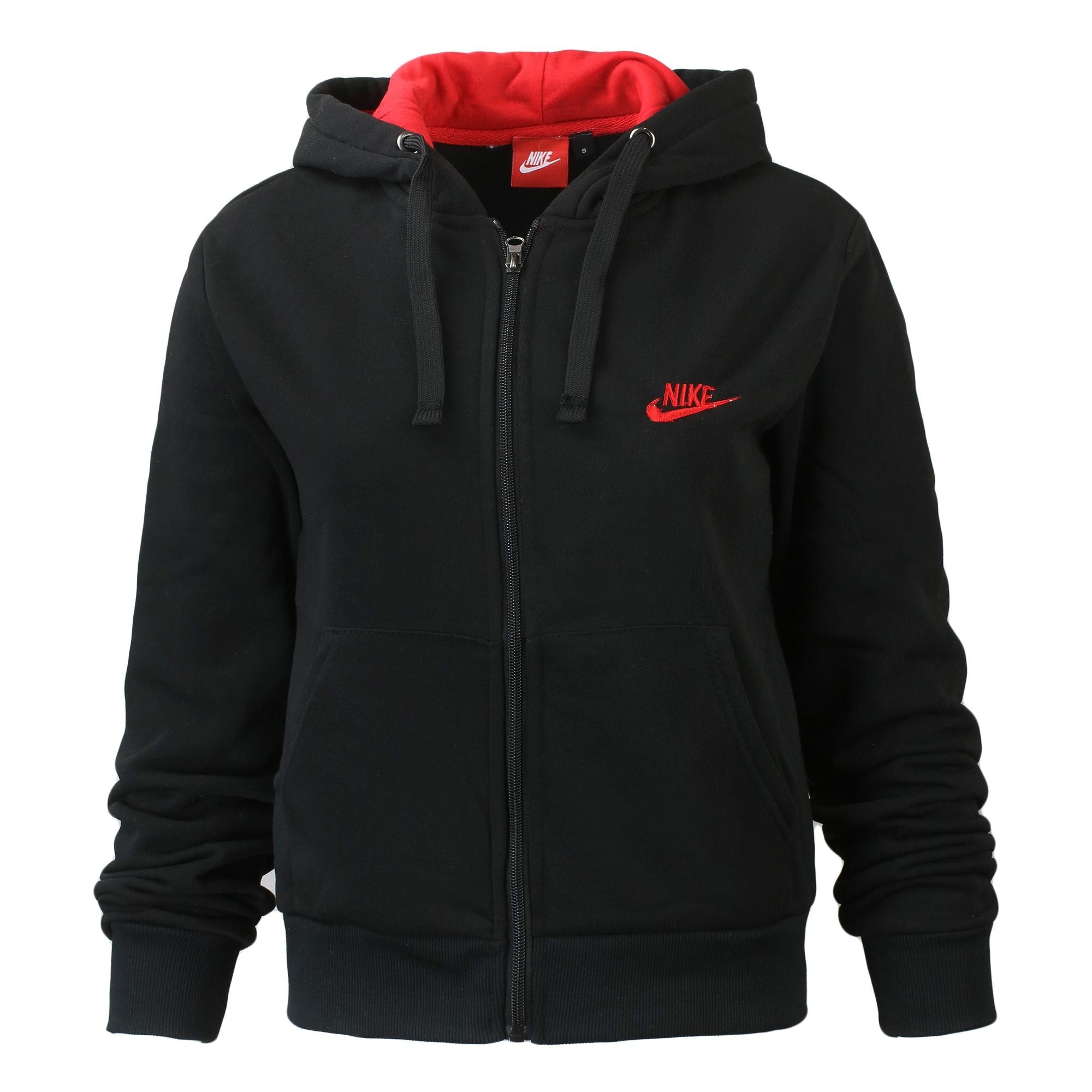 Nike Women's Sportswear Colorblock Fleece Hoodie & Pants 2 Pc Set Black/Red Secondary image