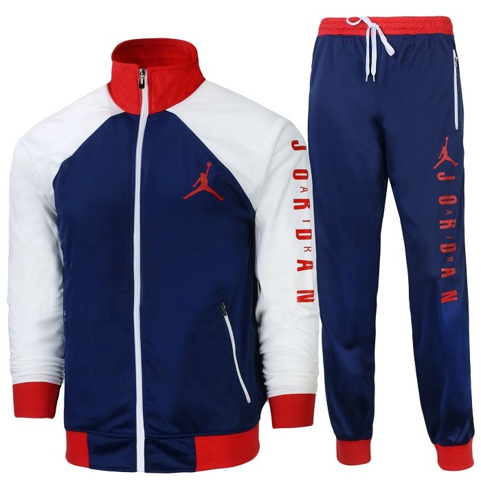 Nike Jordan Men's Double Knit Zip Jacket  & Pants Set Navy/White Main image