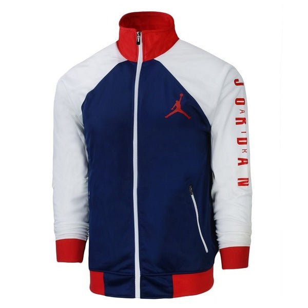 Nike Jordan Men's Double Knit Zip Jacket  & Pants Set Navy/White