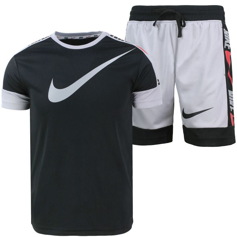 Nike Swoosh Men's Sport Dri-Fit Shorts & T Shirt 2 Pc Set Final Sale