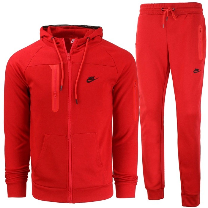 Nike Sportswear Tech Fleece Hoodie & Pants Men's Red Main image
