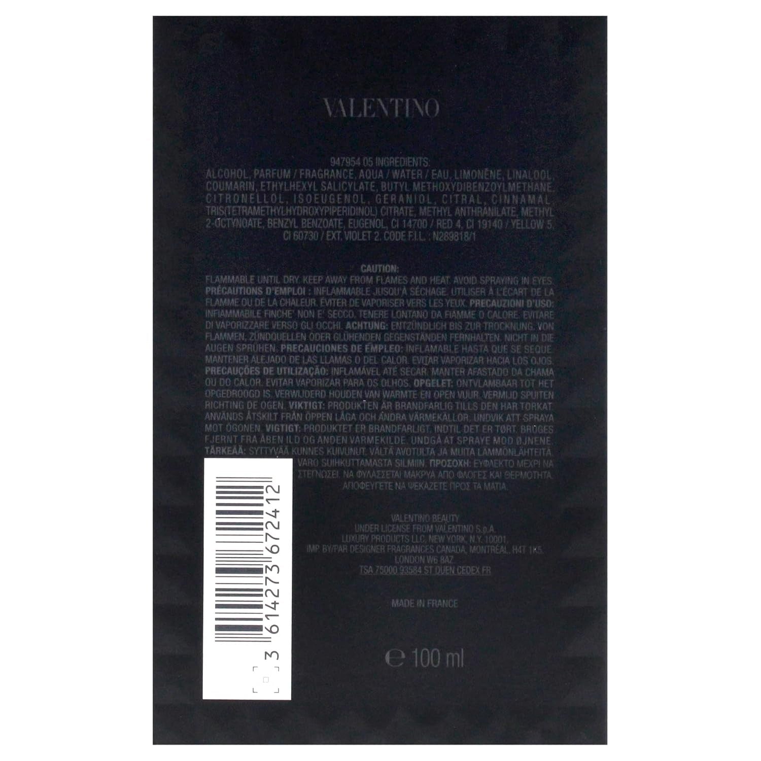 Valentino Born In Roma Rockstar Noir for Men 3.4 oz Eau de Toilette Spray Secondary image