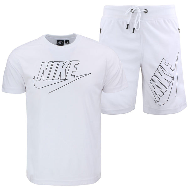Nike Sportswear Embroidered Woven Flow Crewneck T-Shirt & Short Set