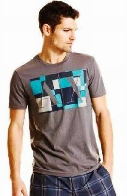 Armani Men's Tee Shirt In AX  Gray Main image