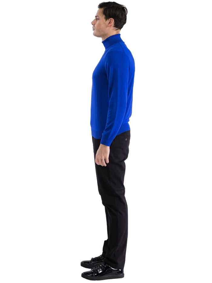 MENS INDIGO PULLOVER TURTLENECK SWEATER