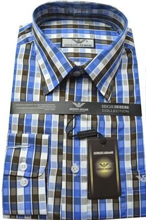 Giorgio Armani Men's Plat Button Down Main image
