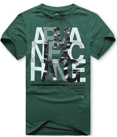 Armani Men's  Crew Neck  Tee Shirt In AX