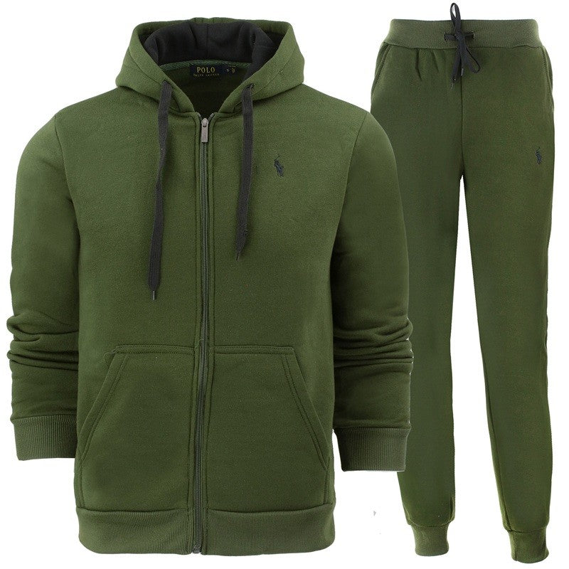 Polo Colorblock Fleece Zip Hoodie & Pants Set
