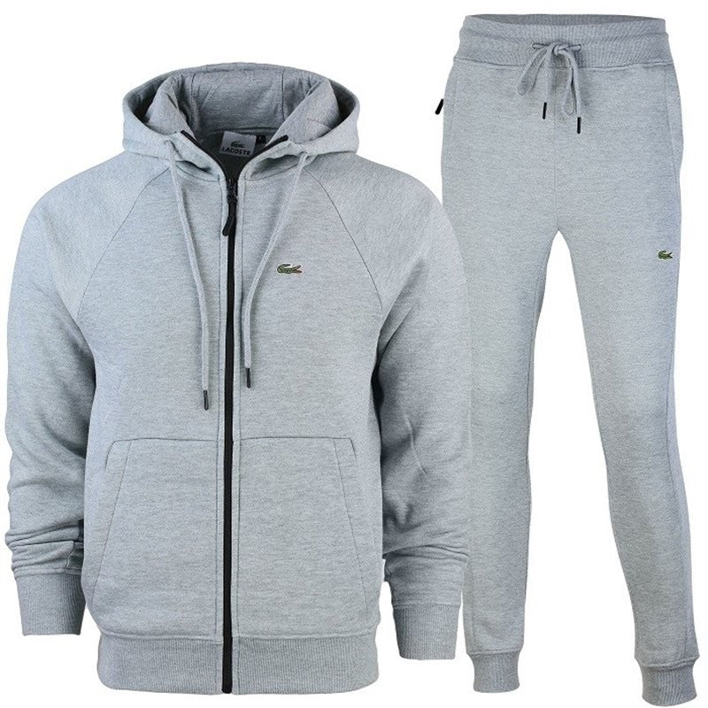 Lacoste Men's Classic Fit Full Zip-Up Hoodie & Pants Set
