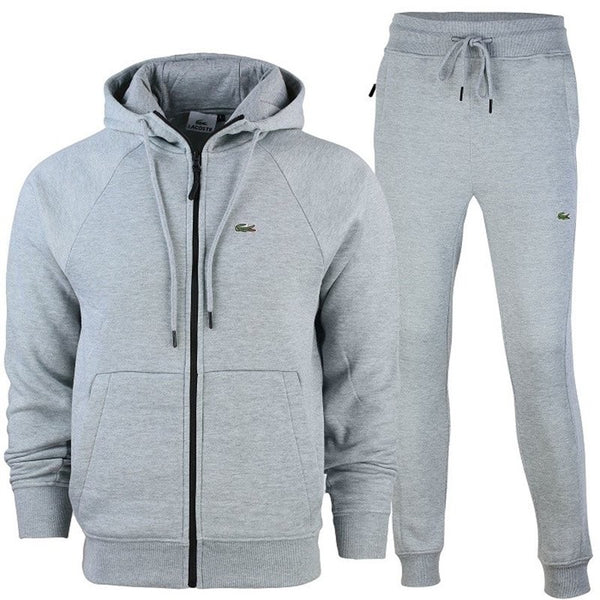 Lacoste Men's Classic Fit Full Zip-Up Hoodie & Pants Set