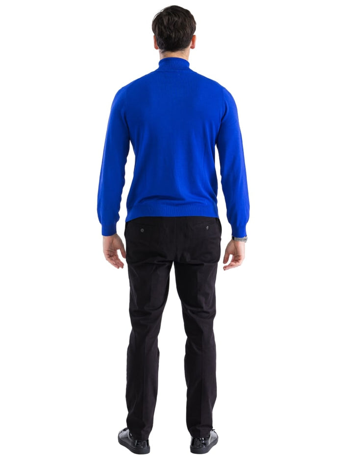 MENS INDIGO PULLOVER TURTLENECK SWEATER