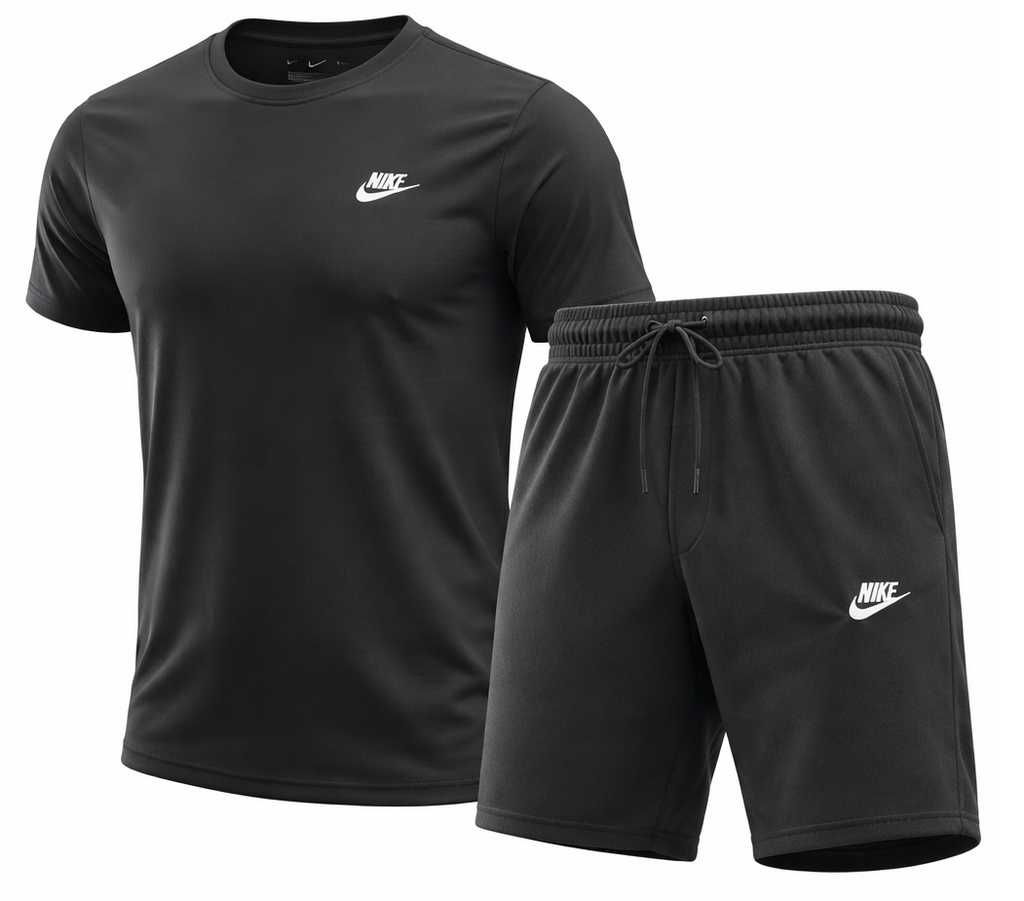Nike Men's Club Fleece Crewneck Top & Short Set